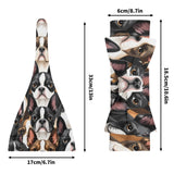 Boston Terrier Dogs Crowd Baby Newborn Set - Beanie and Hairband .