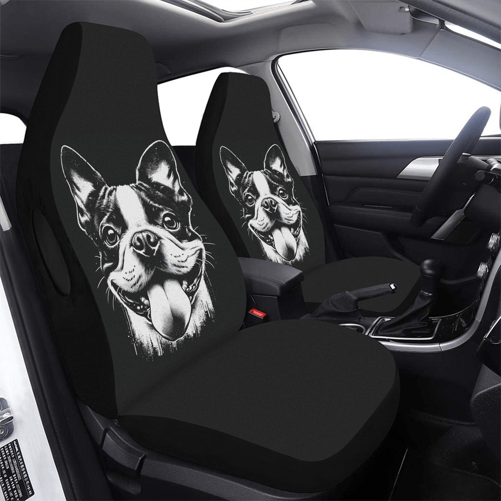 French Bulldog Car Seat Covers - Grey (Set of 2)