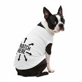 Scratch Here Funny Dog Shirts - White .