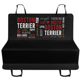 Boston Terrier Word Collage Car Pet Seat Cover – Dog Lover Typography Art .