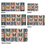 Pop Art Style Colored Boston Terriers Modern Tiles Pattern Smooth Desk Pad Gaming Mouse Pad .
