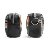 Pop Art Style Colored Boston Terriers Modern Tiles Pattern PU Handheld Cosmetic Bag Party Clutch Bag .