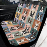 Pop Art Style Colored Boston Terriers Modern Tiles Pattern Soft and Lightweight Back Car Seat Covers (2pcs) . Default Title