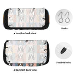 Pop Art Style Colored Boston Terriers Modern Tiles Pattern Soft and Lightweight Back Car Seat Covers (2pcs) .