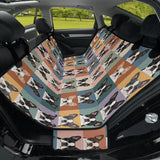 Pop Art Style Colored Boston Terriers Modern Tiles Pattern Car Pet Seat Cover .