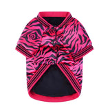 Pink Zebra Striped Dog Jacket