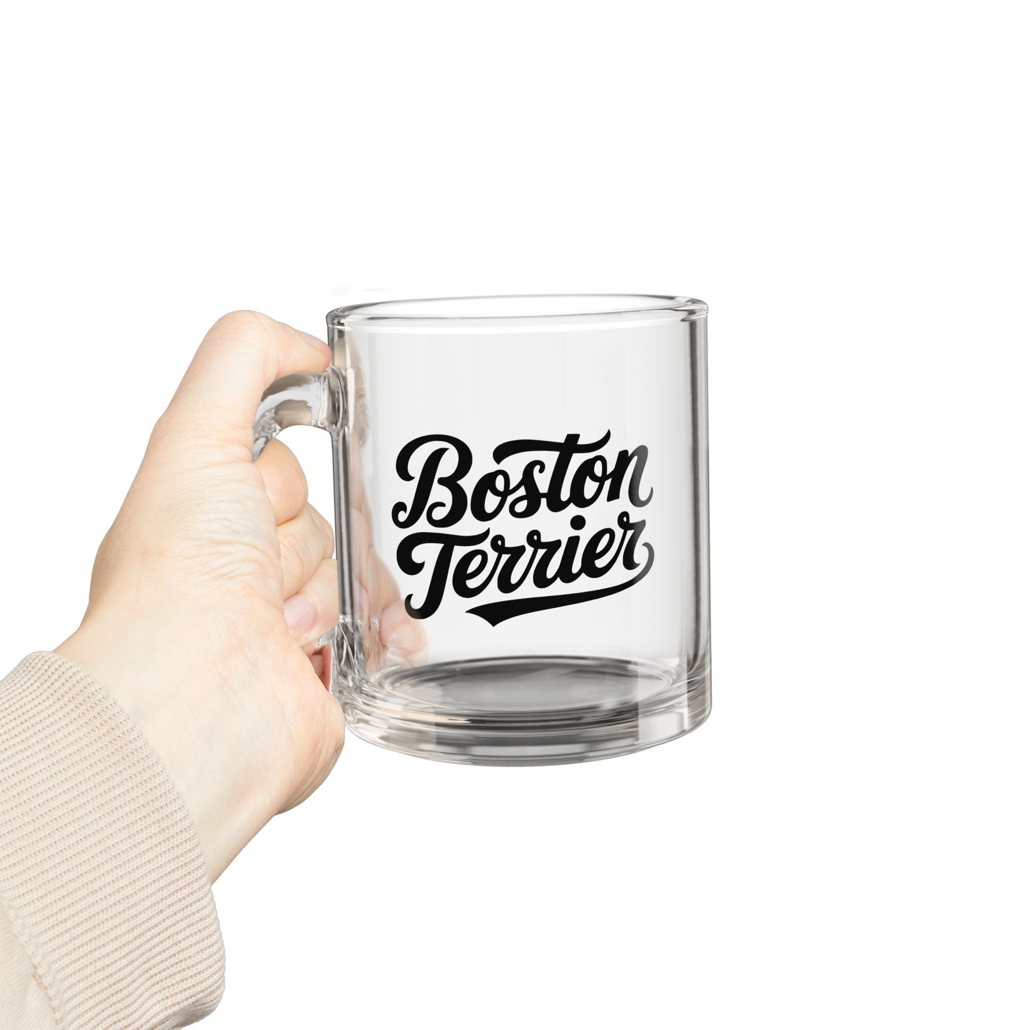 Boston Terrier Glass Mug - 10oz Coffee Tea Cup for Bostie Lovers