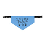 Sun's Out Tongues Out Dog Bandana Collar