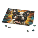 Zoomies Excitement Boston Terrier Dog Puzzle (120, 252, 500-Piece)