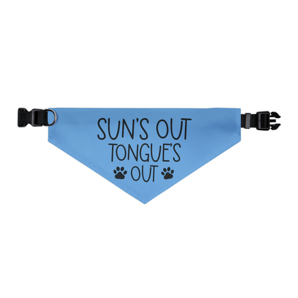 Sun's Out Tongues Out Dog Bandana Collar