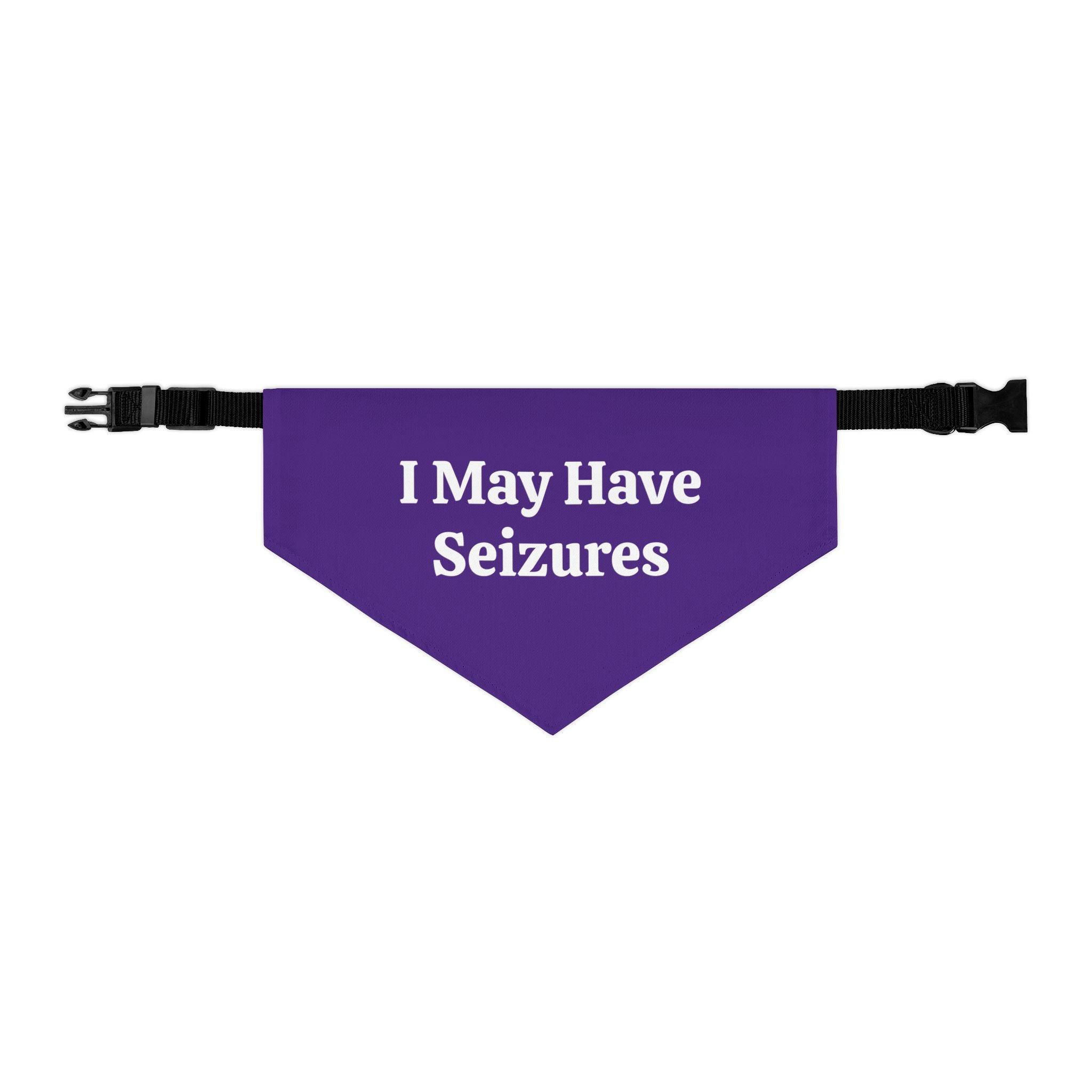 Pet Bandana — "I May Have Seizures" Medical Alert Collar . L
