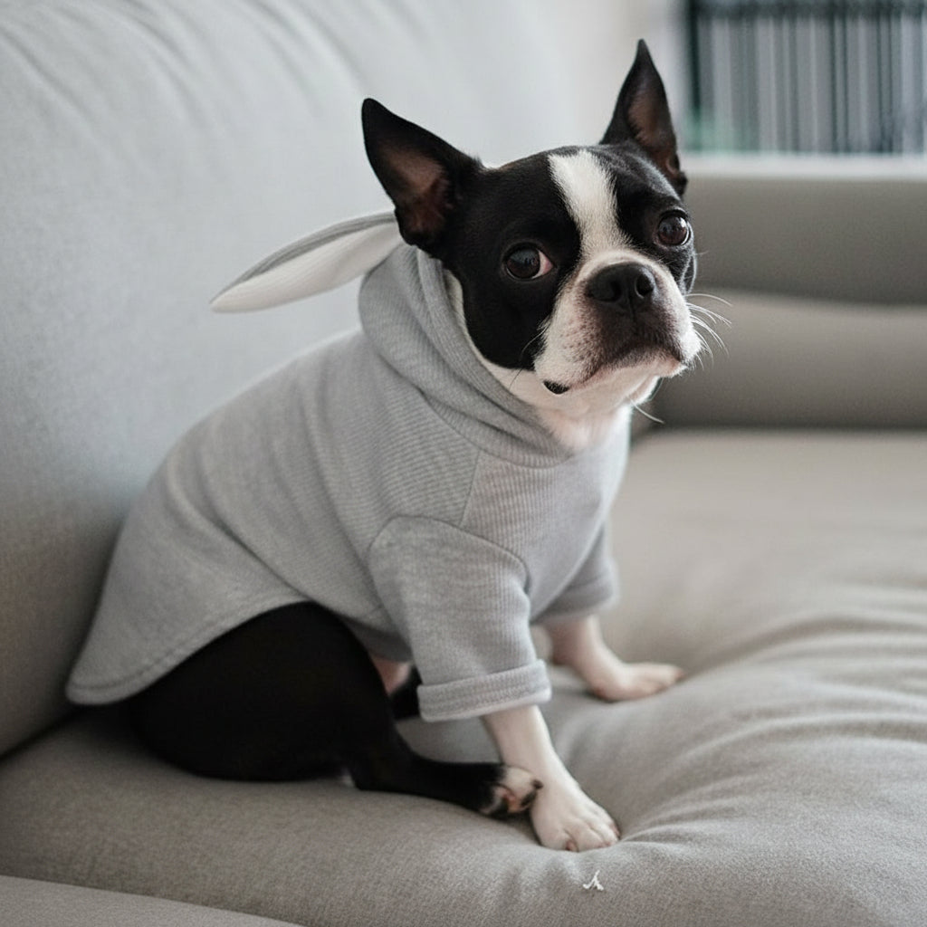 Rabbit Dog Hoodie .