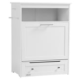 Furniture Pet Feeder Station with Elevated Bowls - White