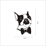 Gentle Boston Terrier Dog With Bowtie Wall Sticker