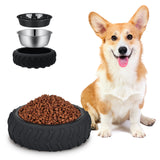 Tire Shape Slow Feeder Dog Food Bowl