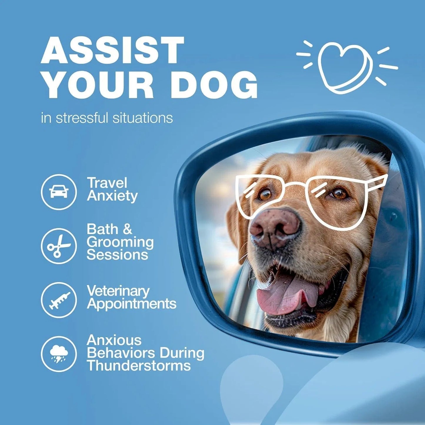 Hemp Calming Chews For Dogs Anxiety Relief Calming Treats With Melatonin Chamomile Extract Valerian Root