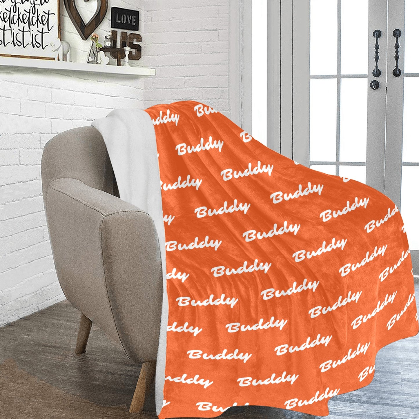Custom Dog Name Ultra-Soft Micro Fleece Blanket .