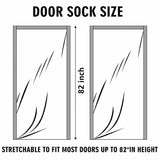 Storm Guardian – Majestic Boston Terrier Night Art Polyester Door Socks .