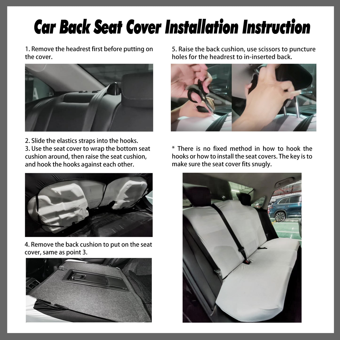 Bostie Faces Soft and Lightweight Back Car Seat Covers (2pcs)