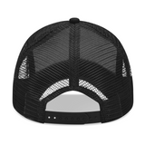Custom Dog Name With Boston Terrier Silhouette Brown Rectangle Leather Patch Hat Trucker Cap .