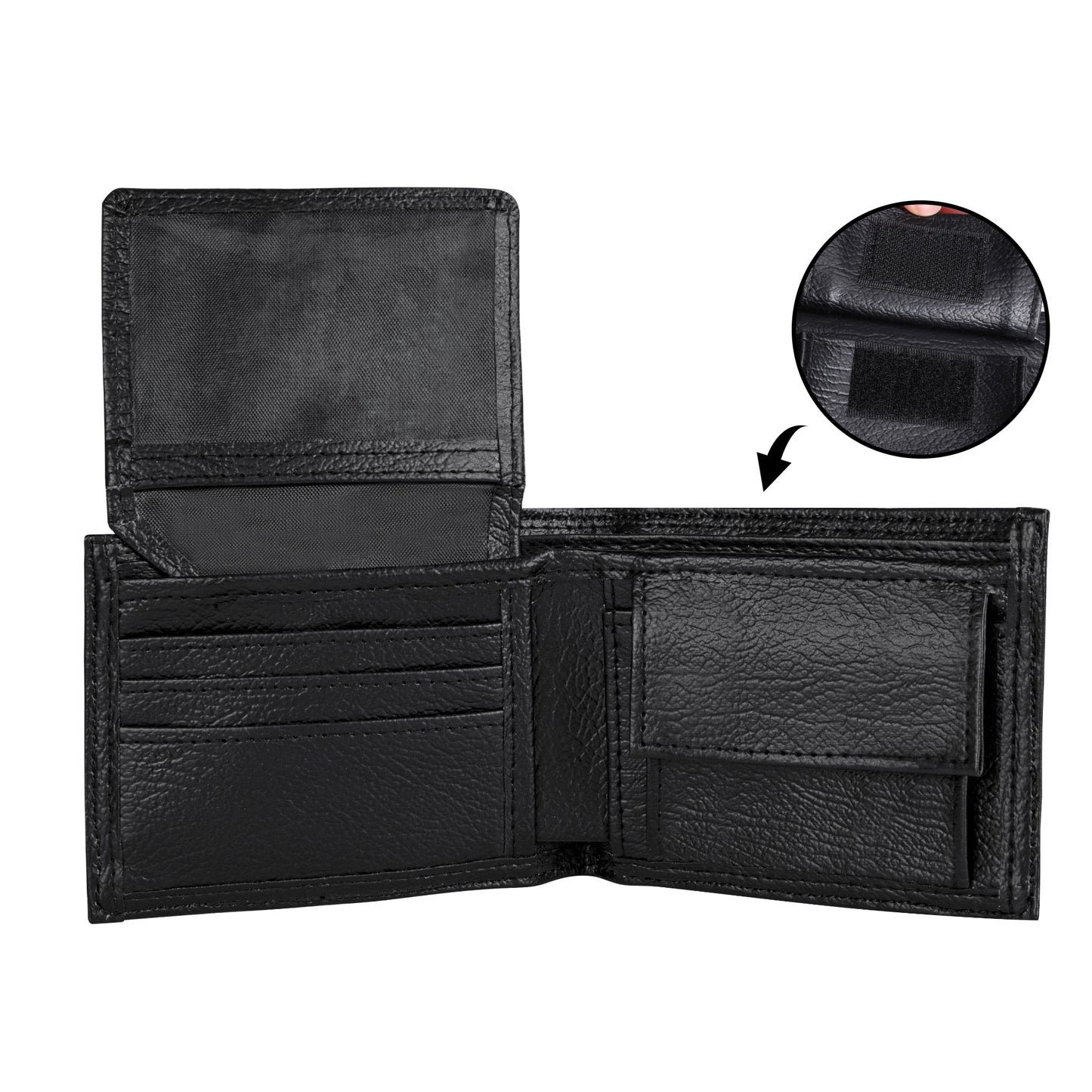 Bostie Face Mens Minimalist PU Leather Wallet