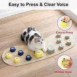 MEWOOFUN Dog Talking Buttons - 12-Pack Rechargeable Voice Recording Buttons With Mat, Communication Starter Kit For Dogs & Cats, Easy-to-Use Pet Sound Buttons