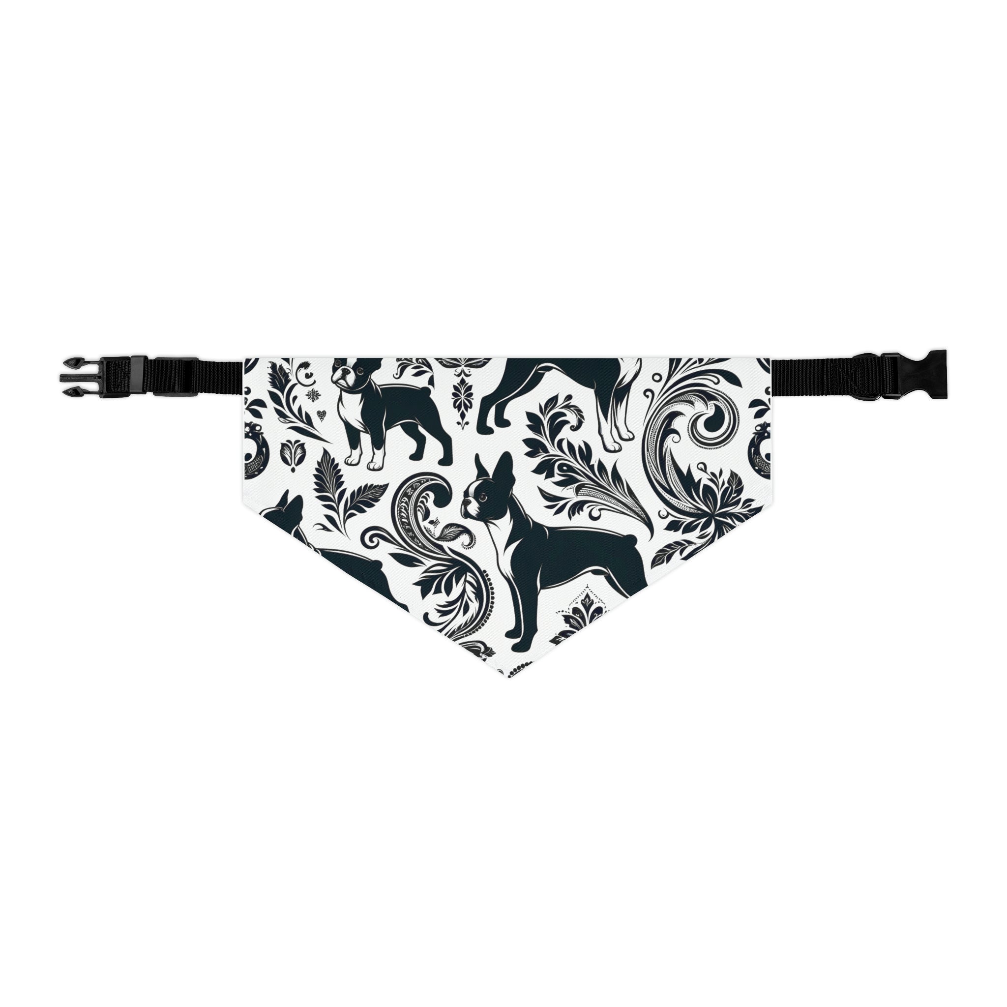 Paisley Boston Terrier Dog Bandana Collar