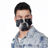 Boston Terrier Face Mask with Adjustable Ear Loops