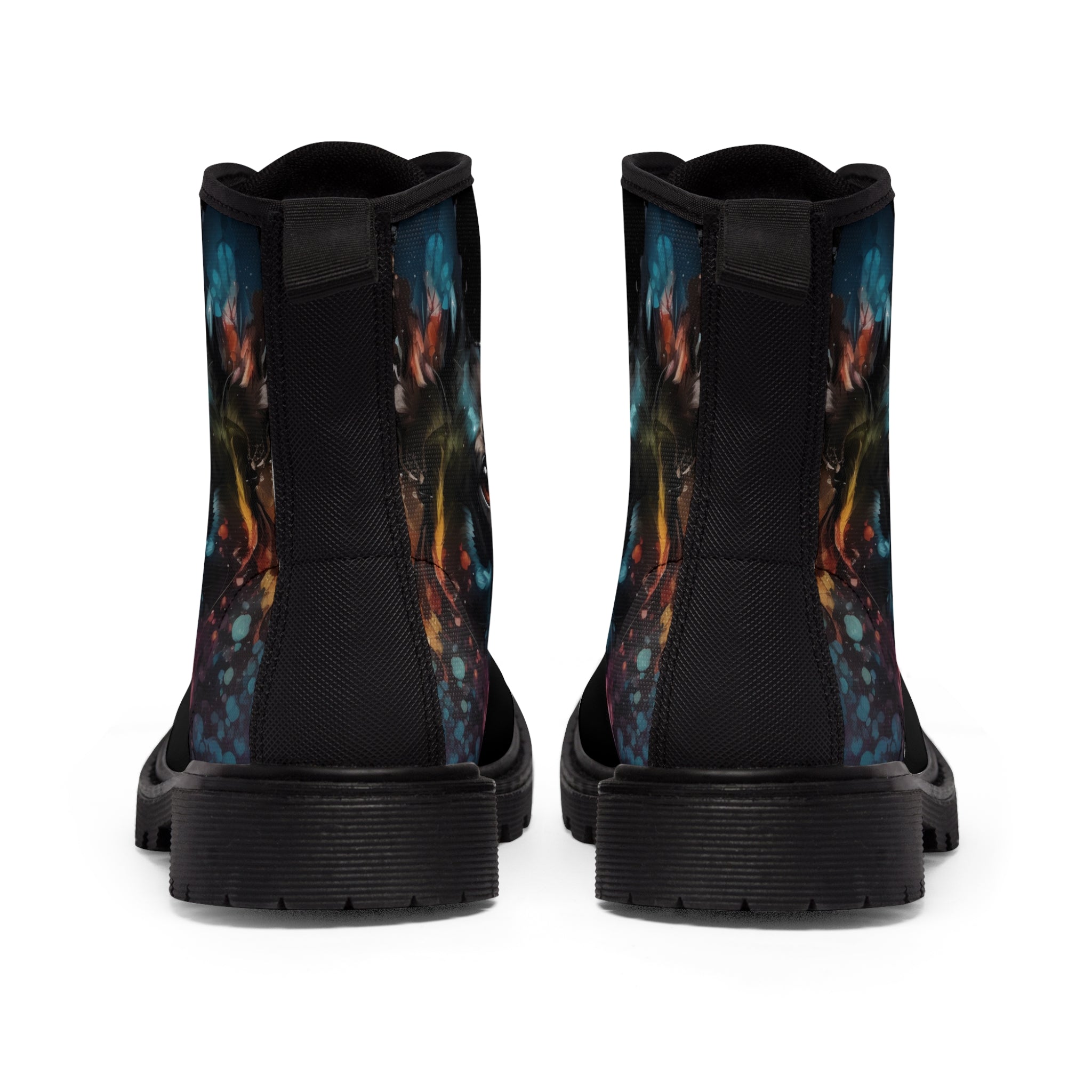 Boston Terrier Art - Women's Martin Canvas Boots