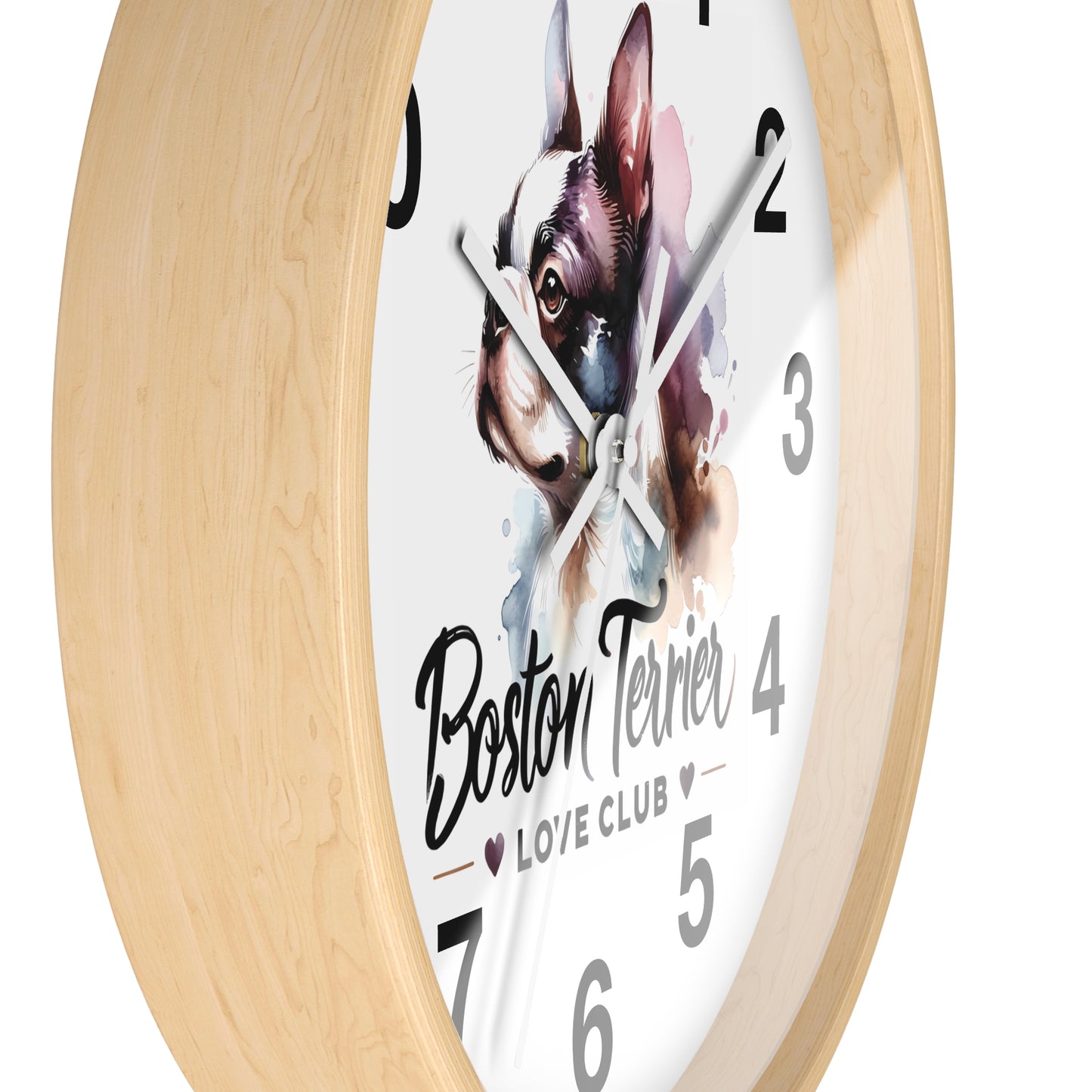 Boston Terrier Love Club Wall Clock