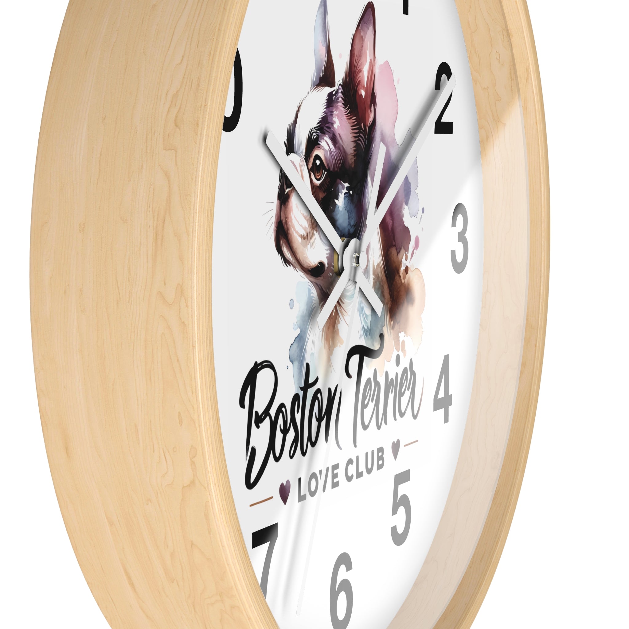 Boston Terrier Love Club Wall Clock
