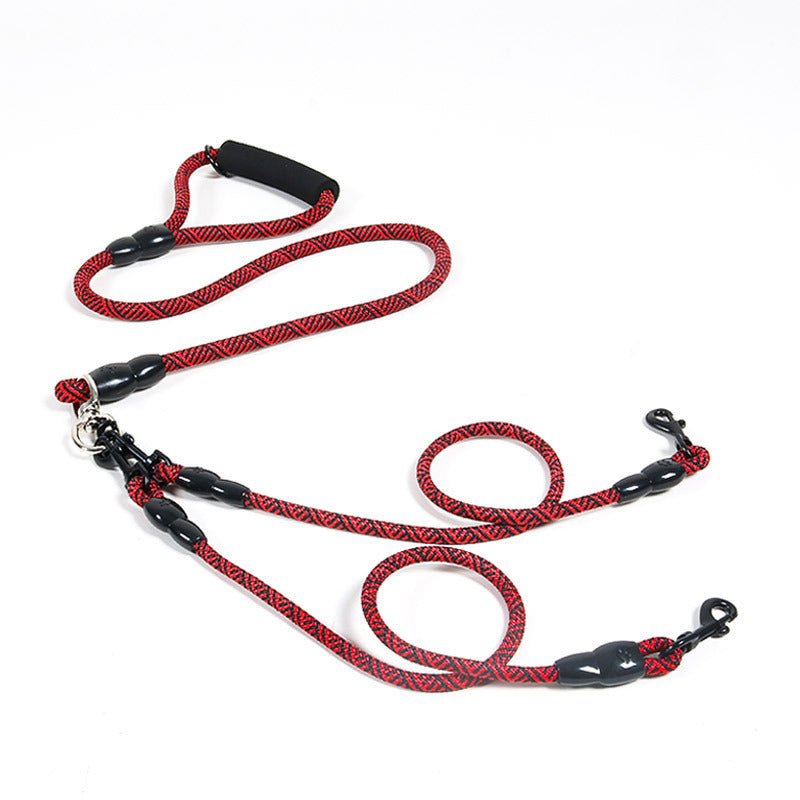 Multi-Dog Leash – Walk 1, 2, or 3 Dogs Without Tangling . Red 2 Dogs