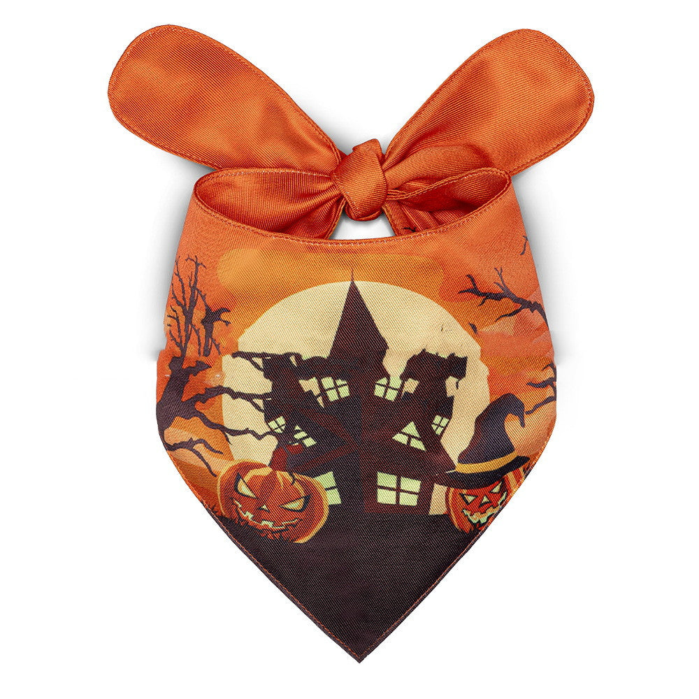 Halloween Dog Bandanas Double Layer