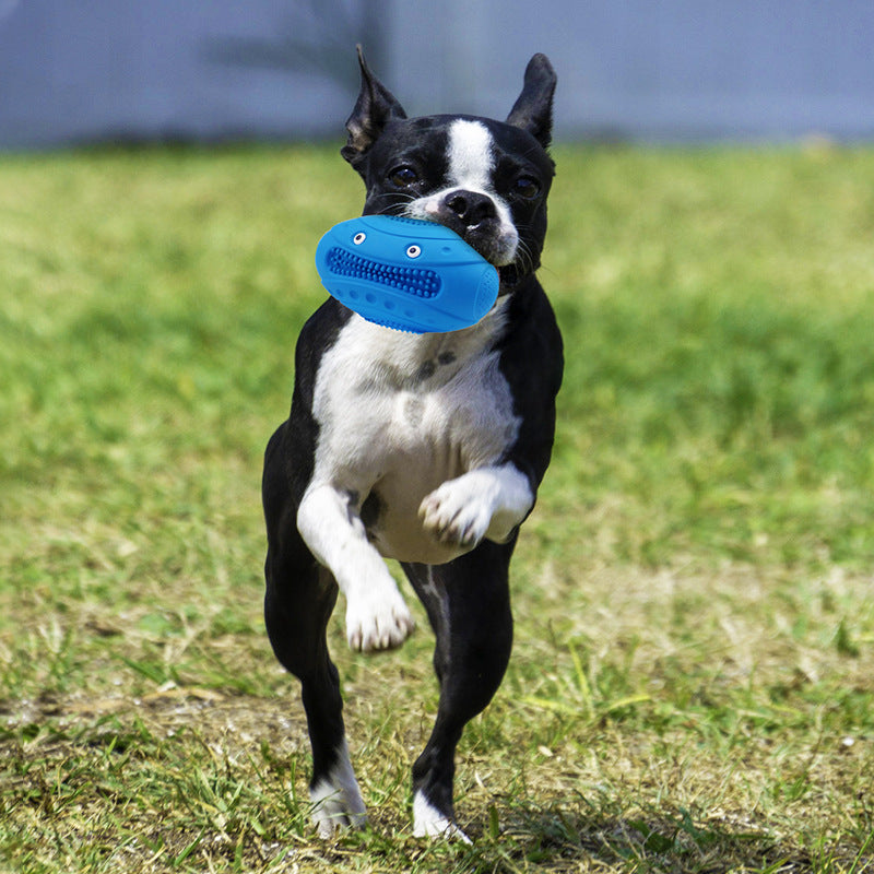 Chewy Grin - Football Shaped Dog Toy - Durable, Squeaky Dog Toy for Fun and Dental Health