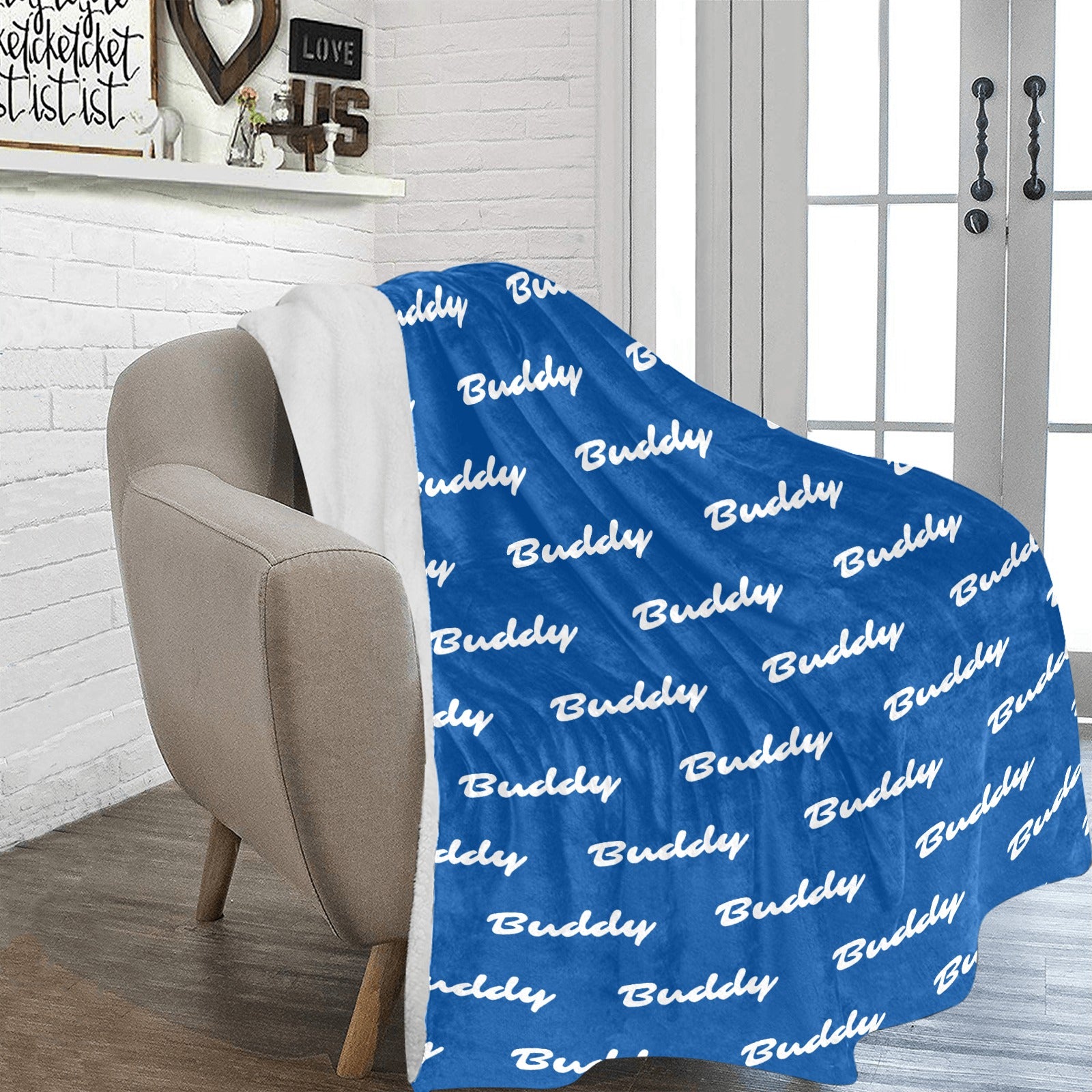 Custom Dog Name Ultra-Soft Micro Fleece Blanket .