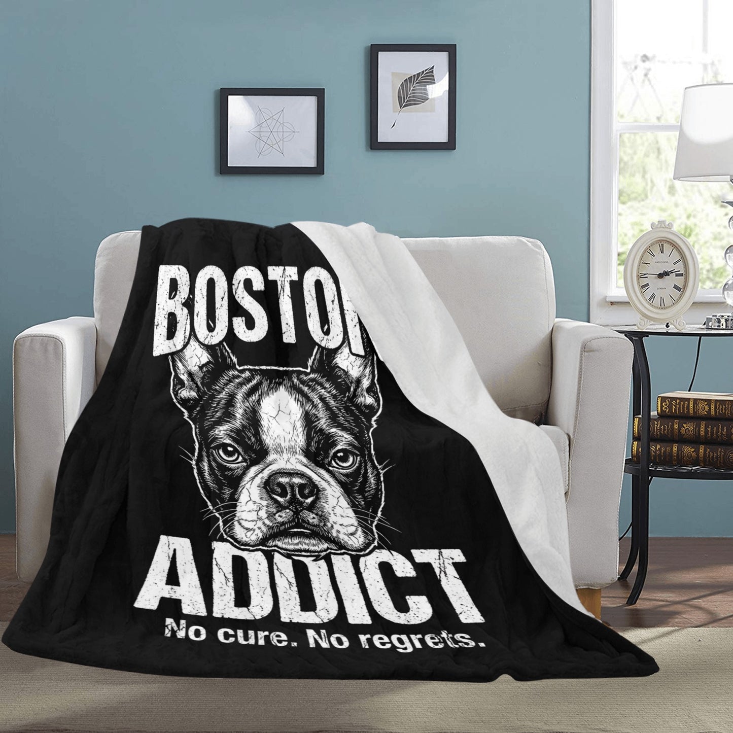 Boston Addict (No Cure. No Regrets.) Ultra-Soft Micro Fleece Blanket .