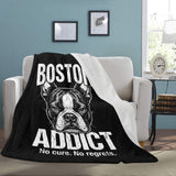 Boston Addict (No Cure. No Regrets.) Ultra-Soft Micro Fleece Blanket .