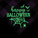 Halloween Luminous Dog Bandana Purple Plaid