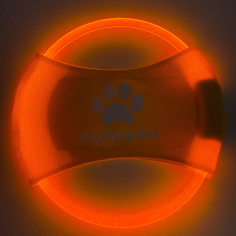 LED Luminous Dog Flying Disc For Training Interactive Toys Game