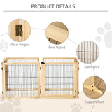 Wood & Metal Pet Gate - Secure Barrier for Dogs & Puppies .