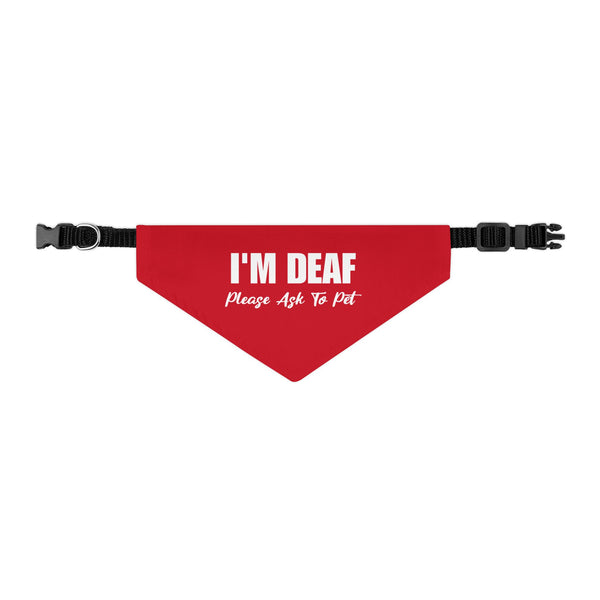 I'm Deaf Pet Bandana Collar