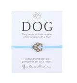 Friendship Bracelet Gift for Him Paw Print Bracelet Dog Lover Gift