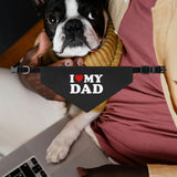 I Love My Dad Cute Dog Bandana, I Love My Mom Pet Accessory, Stylish Collars for Dogs, Gift for Dog Lover