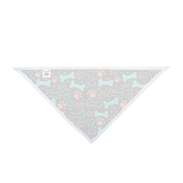 Paws and Bones Dog Bandana - Black, Blue and Orange