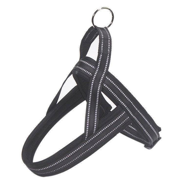 ComfortFit A7 Soft Padded Reflective Strap Dog Harness . Black
