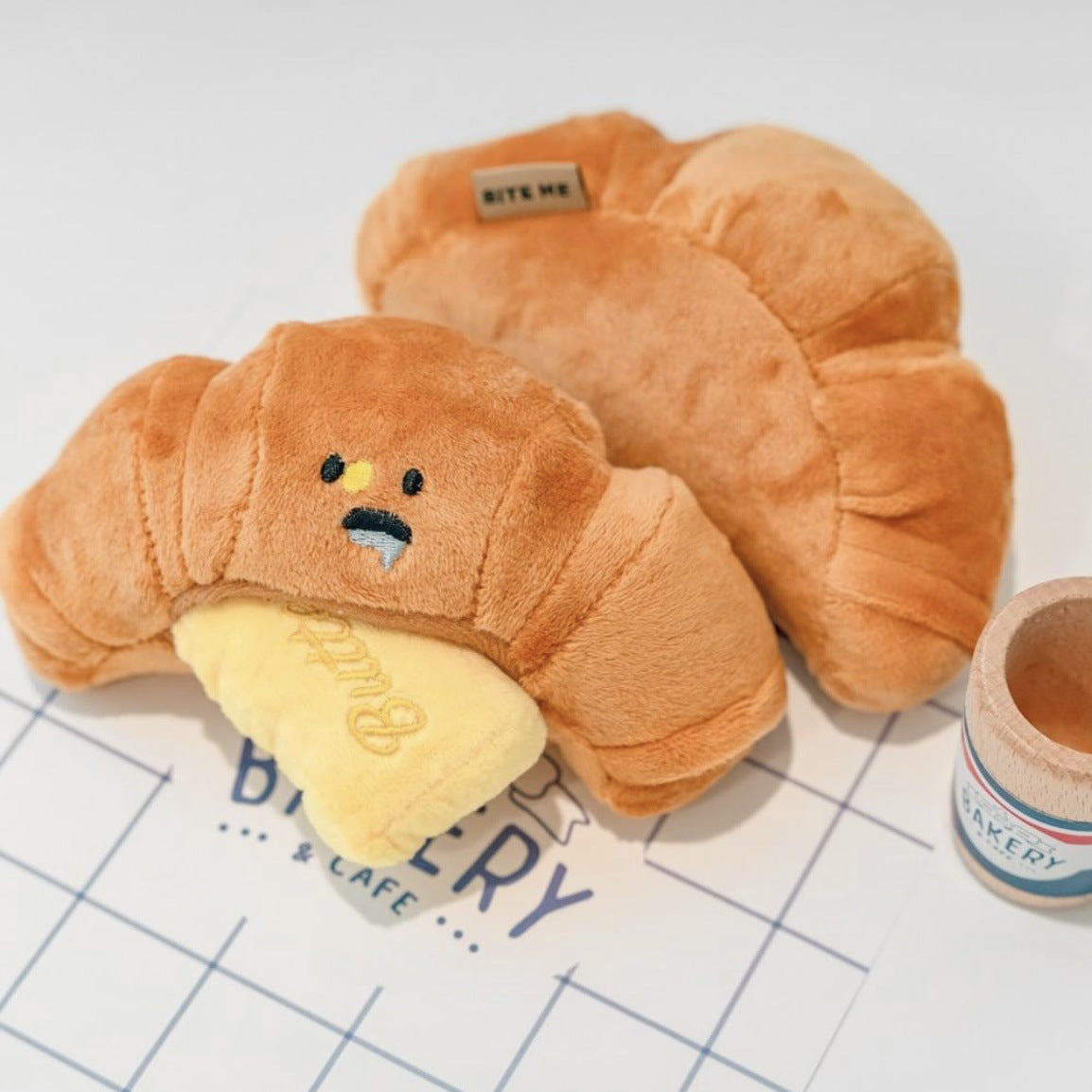 Boston Terrier Plush Toy - Butter Croissant