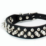 Adjustable PU Leather Studs Dog Collar