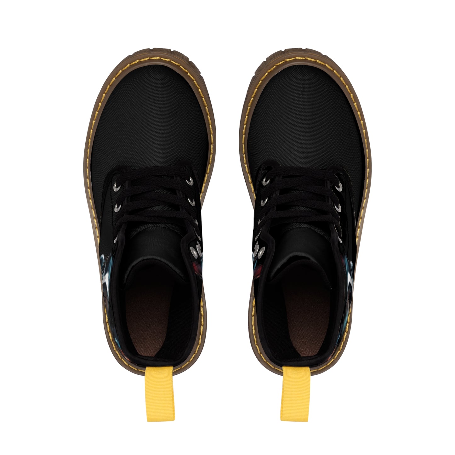 Boston Terrier Art - Men's Martin Canvas Boots