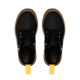 Boston Terrier Art - Men's Martin Canvas Boots