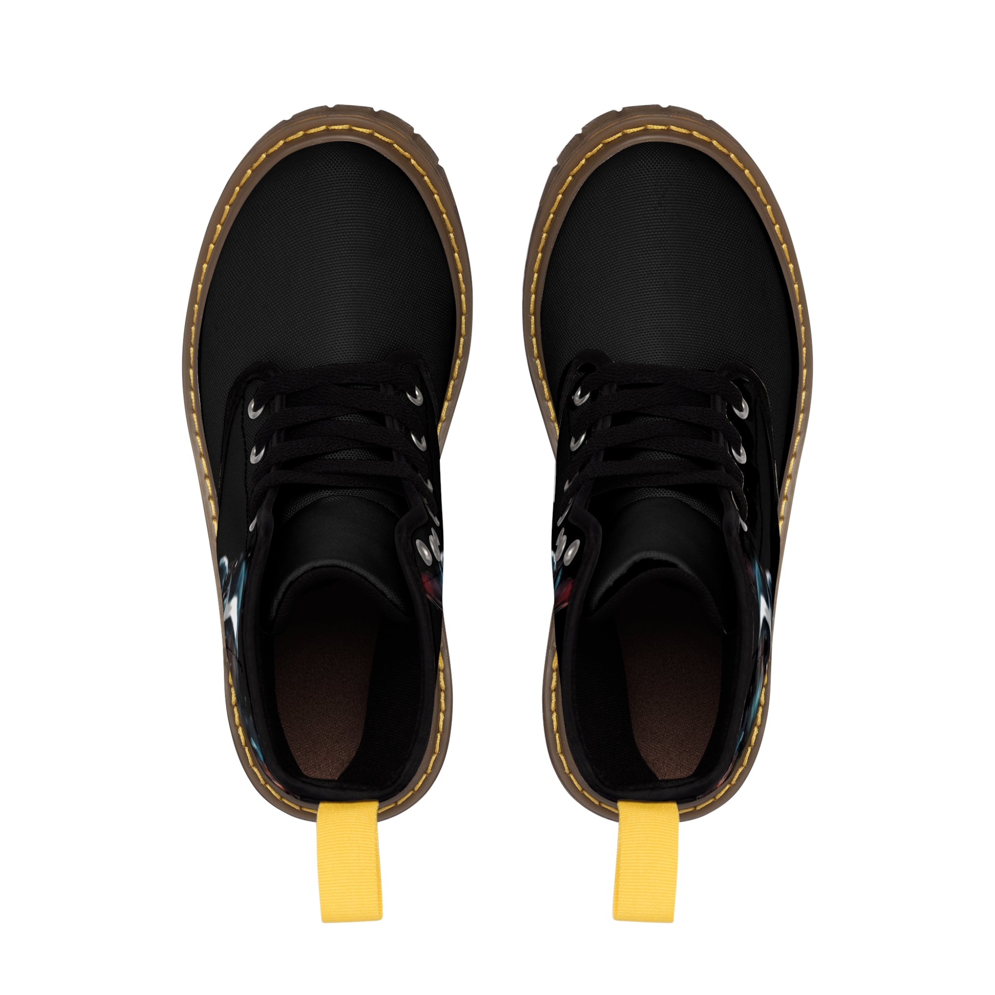 Boston Terrier Art - Men's Martin Canvas Boots